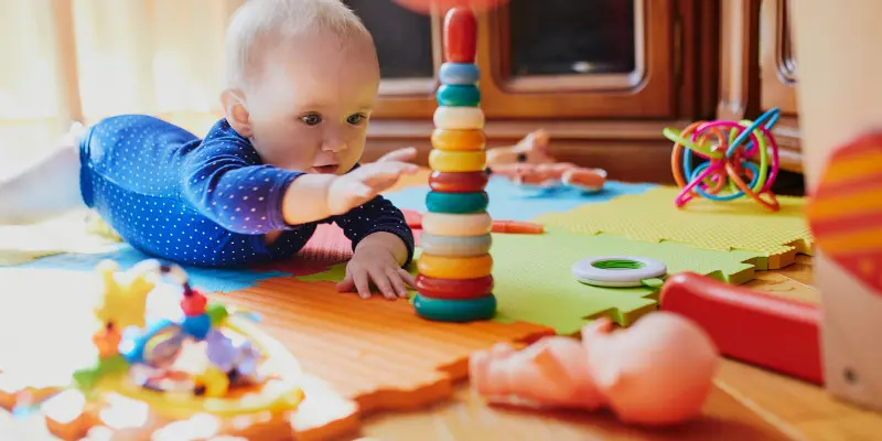 Kids playing with toys